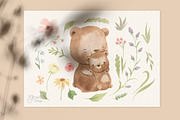 MOTHER AND BABY. Woodland animal, an Animal Illustration by OlliArtDesign (Thumbnail 4 of 14)