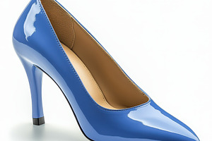 Elegant Blue Patent Leather High Hee, a Beauty & Fashion Photo by Pixeness Studio