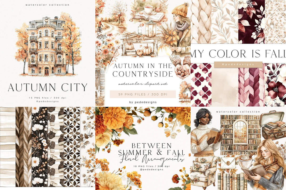 Autumn Mega Bundle 2000+, a Seasonal Illustration by PeDe Designs (Photo 9 of 17)