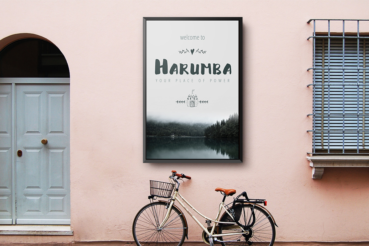 Harumba Brush font preview 2