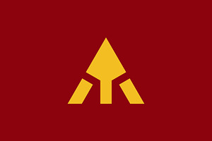 letter A spear monogram logo, a Branding & Logo Template by Rasagama Studio