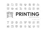 Print Method Icon Collection, an Outline Icon by Prosymbols (Thumbnail 1 of 5)