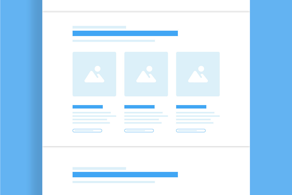 Modern Website UI Wireframe Design, a Landing Page Template by MightyDesign (Photo 4 of 9)