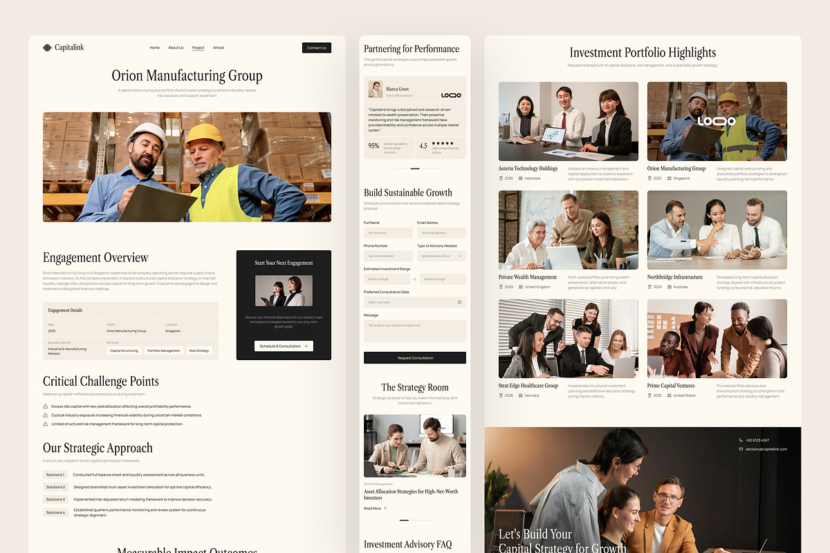 Investment Advisory Firm Website UI, an UI Kit Template by peterdraw (Photo 5 of 7)