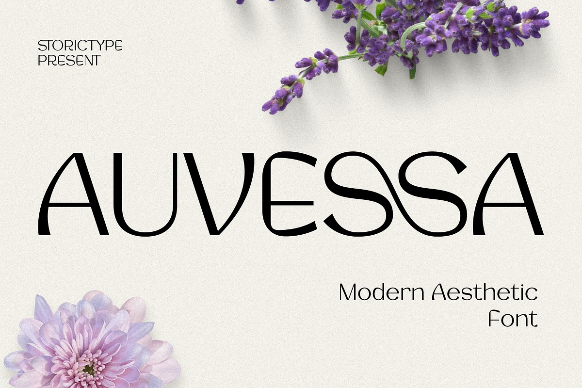 Auvessa — Modern Aesthetic Font, a Sans Serif Font by StoricType (Photo 1 of 20)