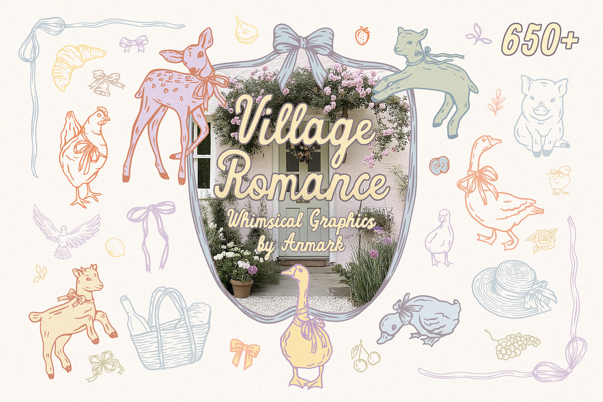 Village Romance - Whimsical Graphics, an Object Graphic by AnMark (Photo 1 of 16)