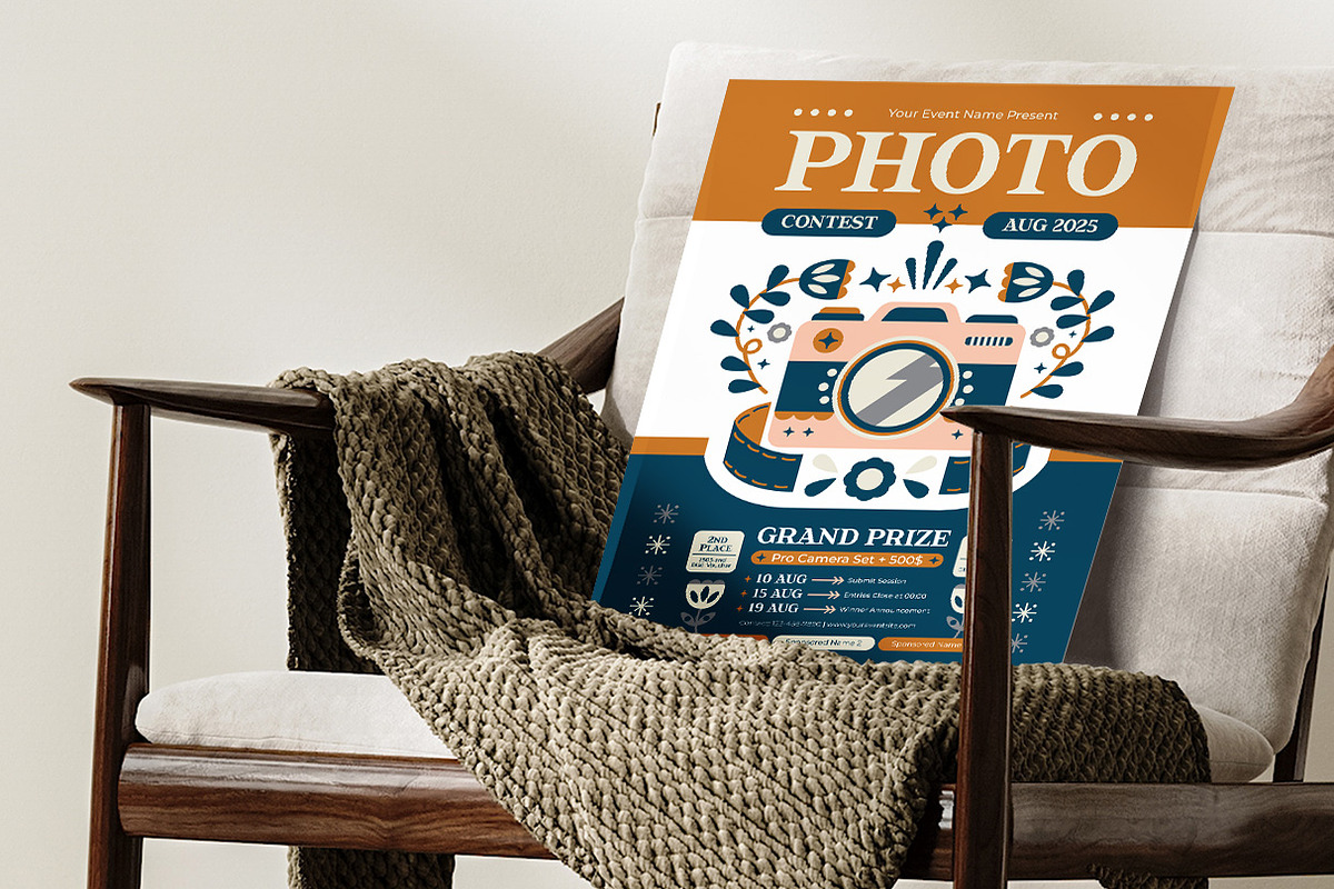 Folk Art Photo Contest Flyer, a Flyer Template by Hole Hope Design (Photo 5 of 5)