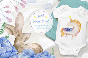 Baby Dreams Watercolor Cute Animals