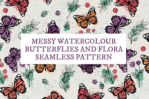 Lovely Butterflies Seamless Pattern