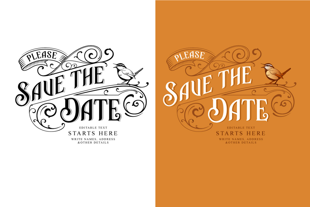 Save the date card, an Invitation Template by vatesdesign