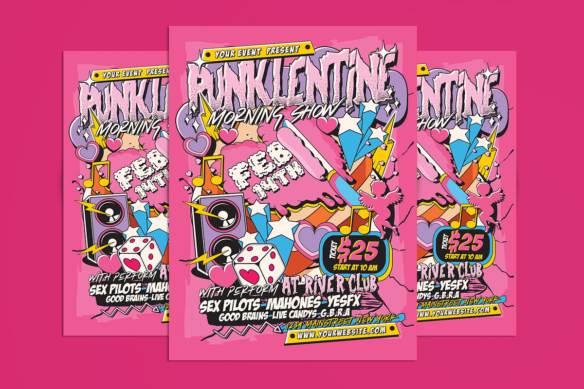 Valentines Indie Music Concert Flyer, a Flyer Template by Muhamad Iqbal hidayat (Photo 1 of 4)