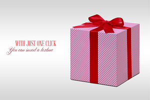 Photorealistic Gift Box Mockup