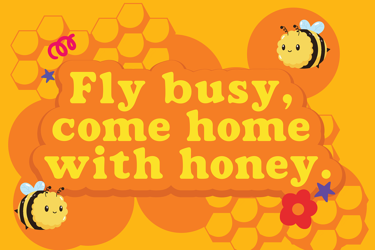 Bright Honey Playful Serif Font, a Serif Font by Rasio Studio (Photo 4 of 9)