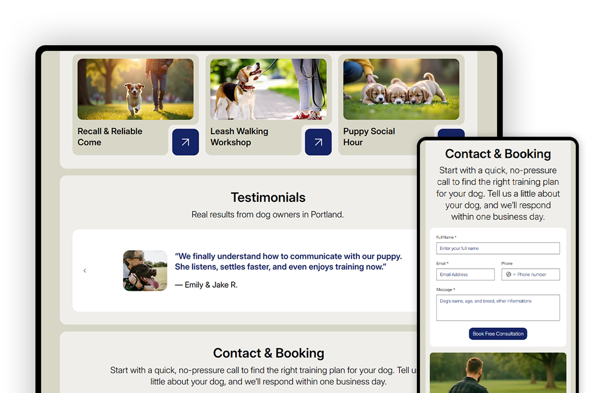 Dog Trainer - Wix Studio Website, a Wix Template by Kitteeh (Photo 10 of 17)
