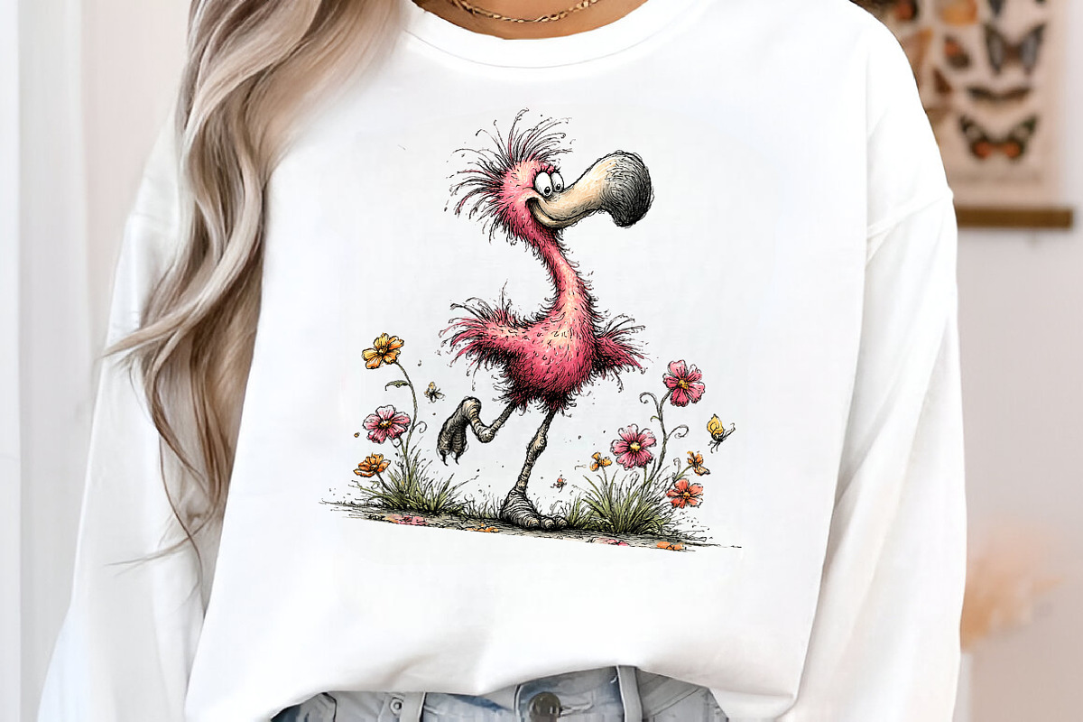 Whimsical Summer Flamingo Clipart, an Illustration by SinaCreation (Photo 4 of 9)
