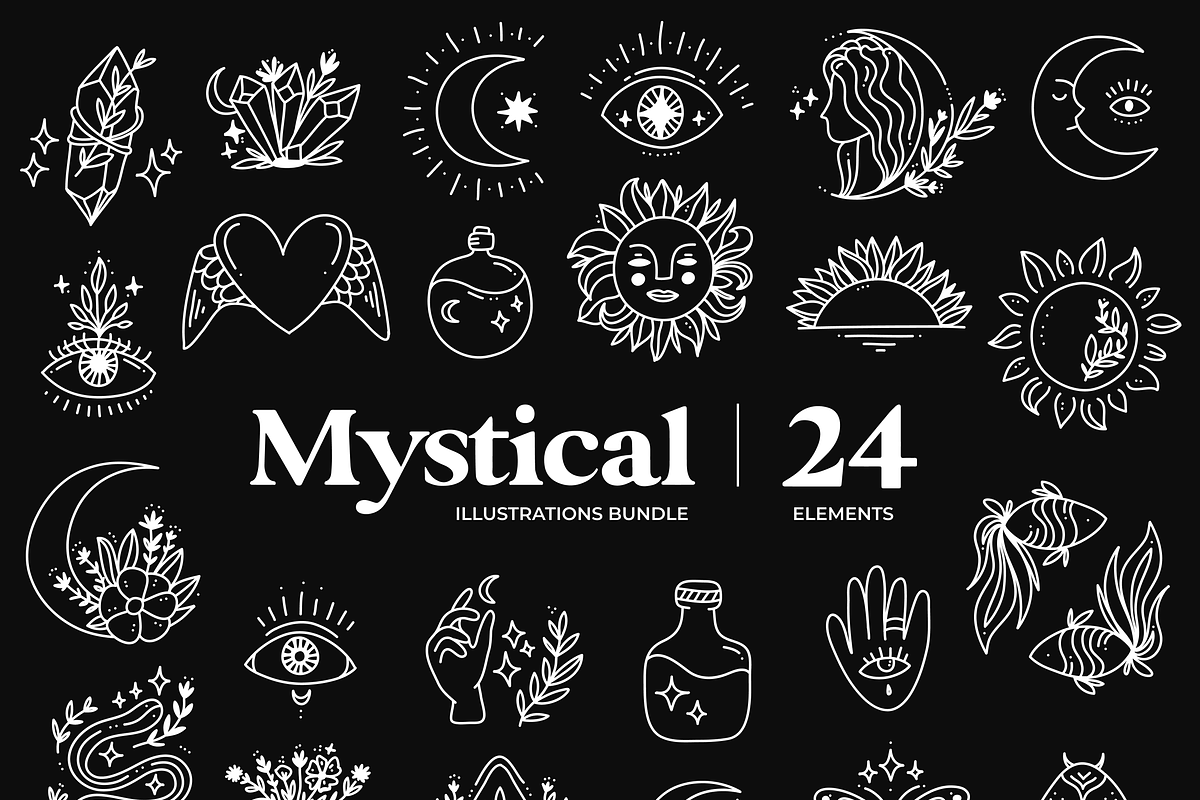 Mystical SVG BUNDLE, an Illustration by Marie Smth