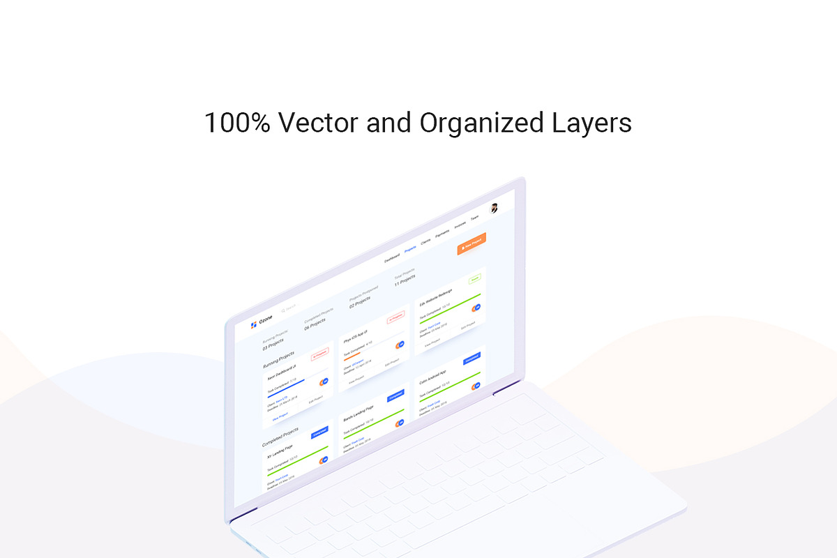 Ozone Project Management Web UI Kit, an UI Kit Template by Netshift Digital (Photo 3 of 4)