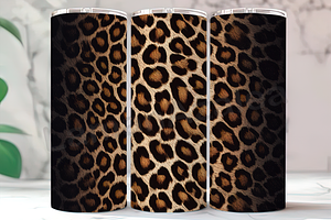 Glitter Leopard Print Tumbler, a Background Photo by LamanAzalea