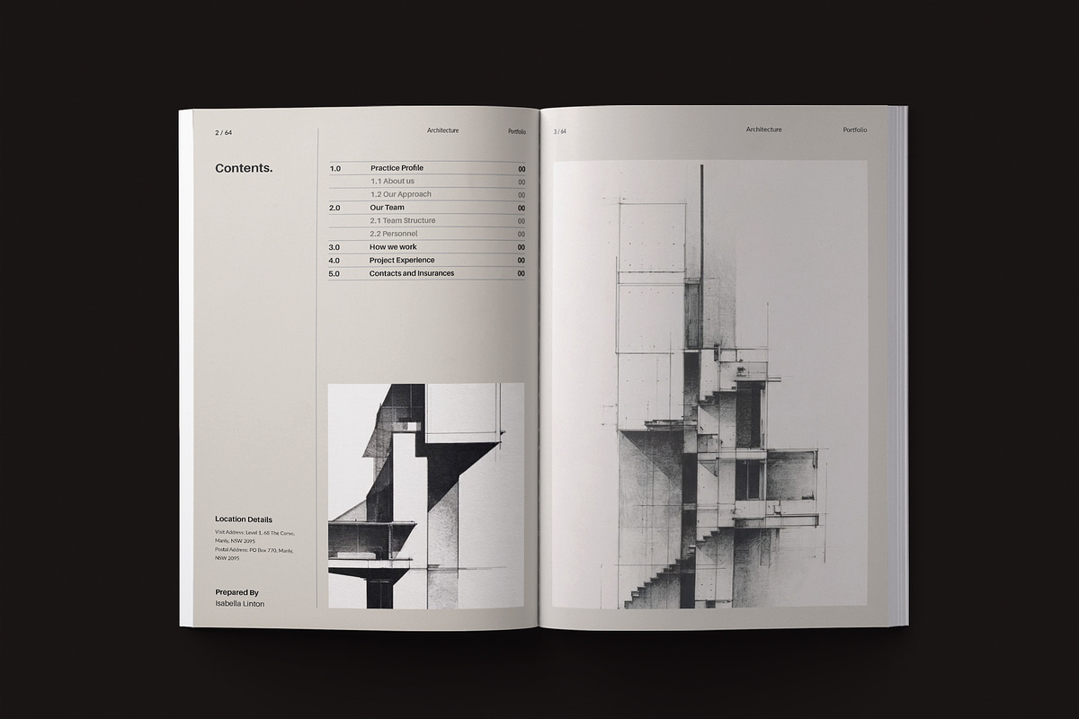 Architecture Portfolio Brochure, a Brochure Template by TemplateFolio-Shop (Photo 4 of 29)