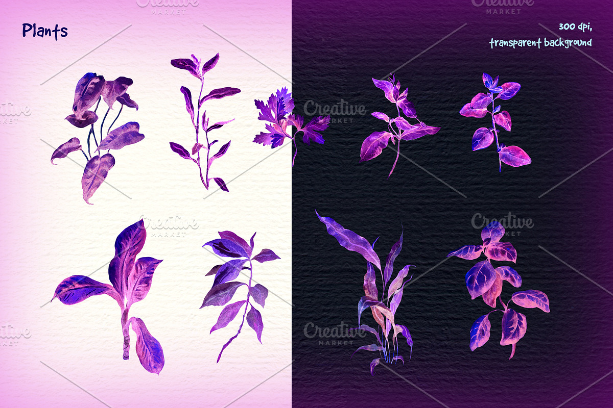 Tropical night - neon exotic flowers, an Illustration by Where summer is (Photo 4 of 6)