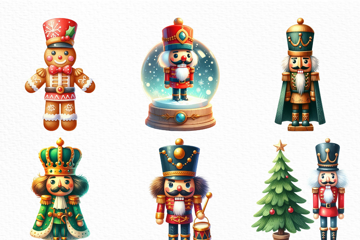 Christmas Nutcracker Clipart, an Illustration by Craft Nest (Photo 4 of 6)