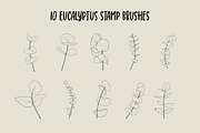 Fern And Eucalyptus Procreate Stamps, a Brush Add-On by Little Nordic Atelier (Thumbnail 3 of 4)
