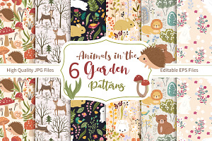 Animals in The Garden Patterns