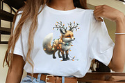 Christmas Cute Fox Sublimation Clipa, an Illustration by CrexoraLab (Thumbnail 4 of 5)