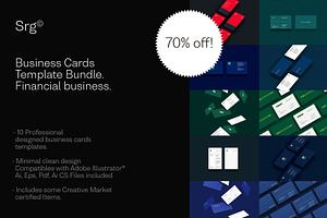 Business cards templates: financial