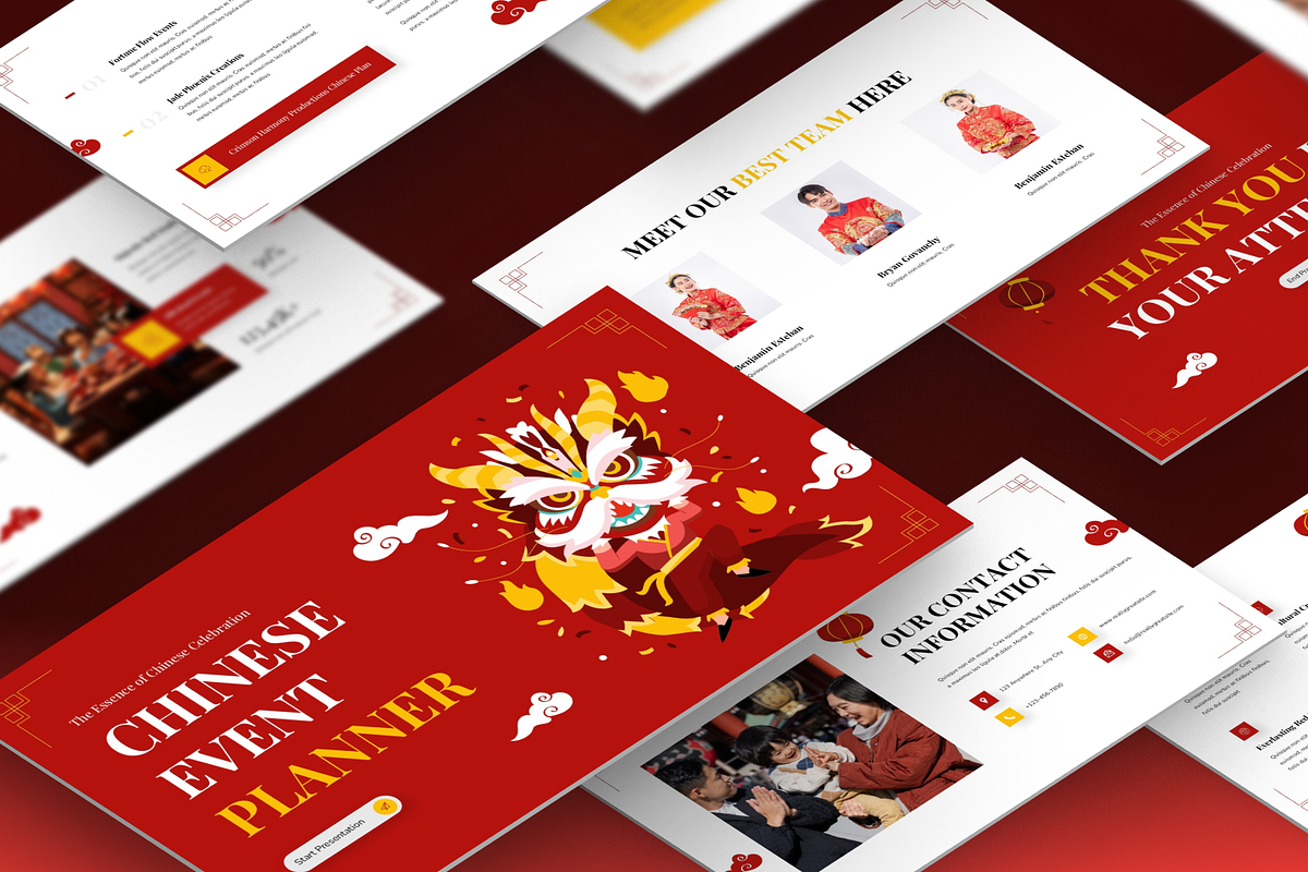 Chinese Event Planner Google Slides, a Presentation Template by Annora Studio (Photo 7 of 7)
