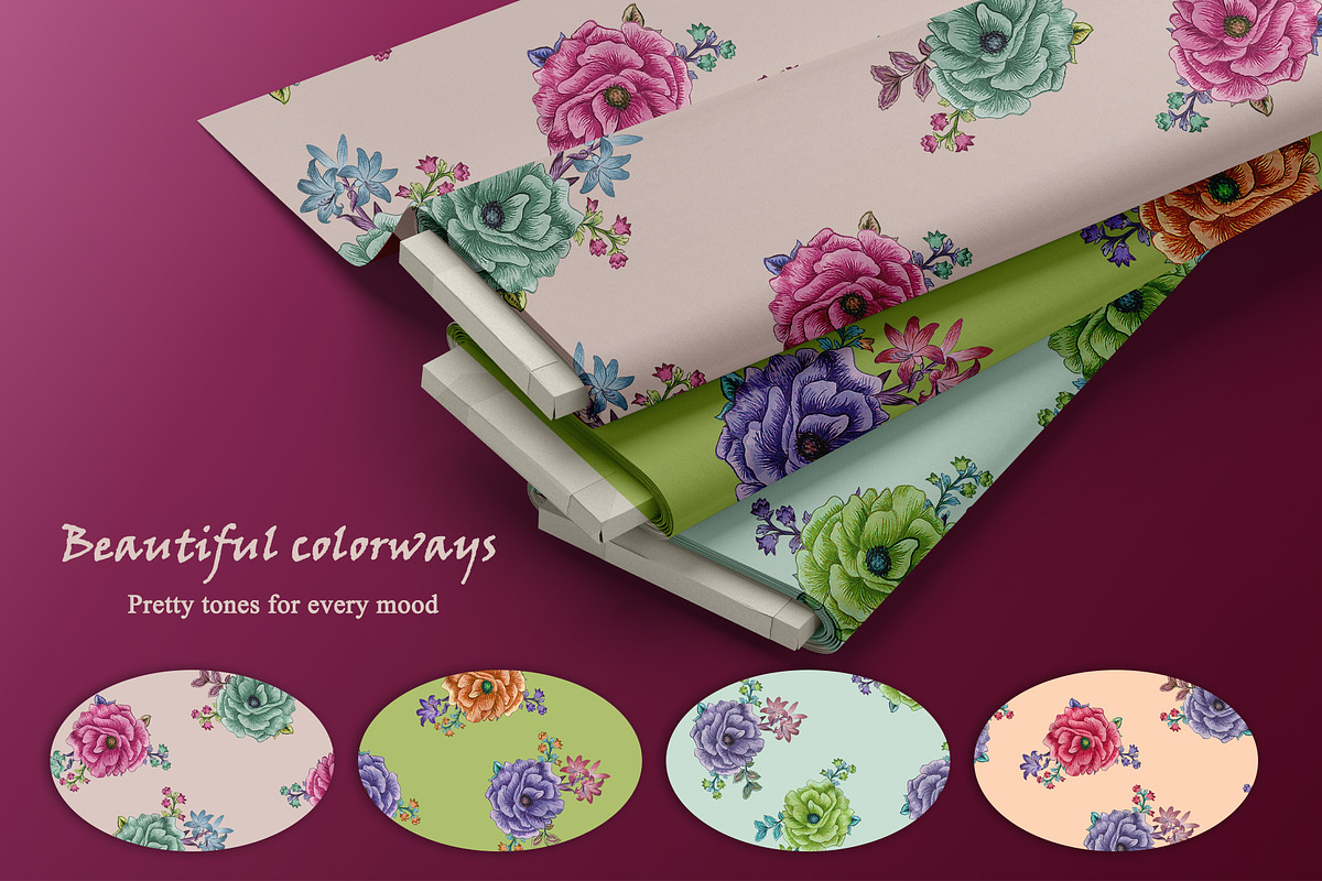 Petal Mist Pattern & Motifs, a Pattern Graphic by GND ART STUDIO (Photo 2 of 8)