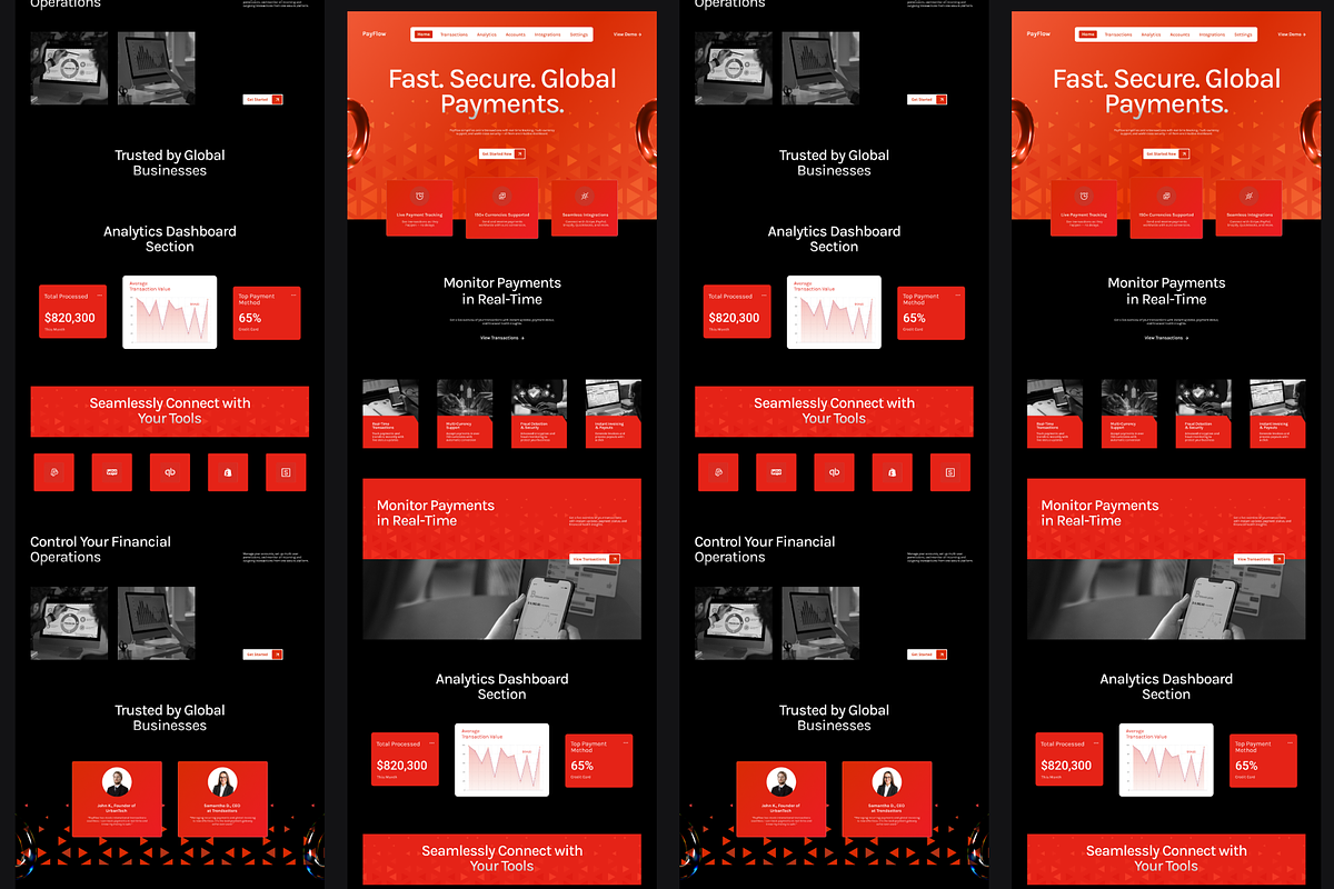 Figma Fintech Payment landing Page, a Landing Page Template by Musara (Photo 4 of 6)