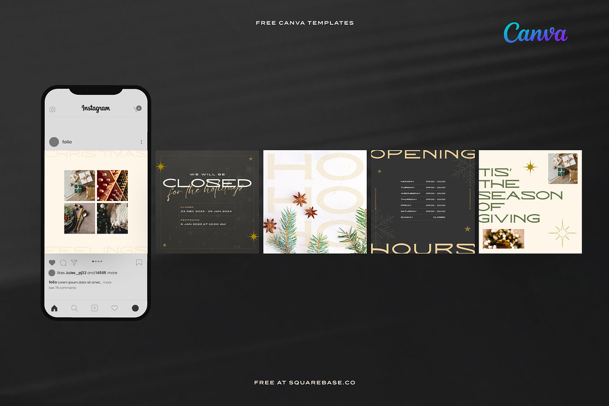Christmas Canva Templates, a Social Media Template by Squarebase Templates (Photo 2 of 5)