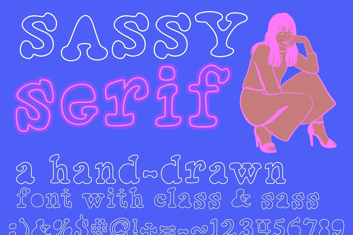 Sassy Serif a hand-drawn font, a Serif Font by Eryn Rose Design (Photo 5 of 12)