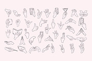 Hand Gestures Vector Set, an Object Illustration by Samnay Arts (Thumbnail 4 of 5)