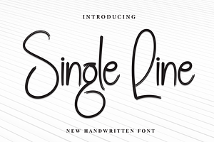 Single Line Script Font