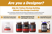 2 lbs Whey Protein Jar Mockup A1-Pro, a Packaging Mockup by Design Warlord (Thumbnail 10 of 19)