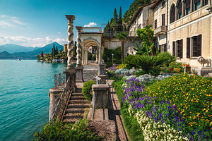 Flowery ornamental garden in Varenna, an Architecture Photo by Alpine Dreams
