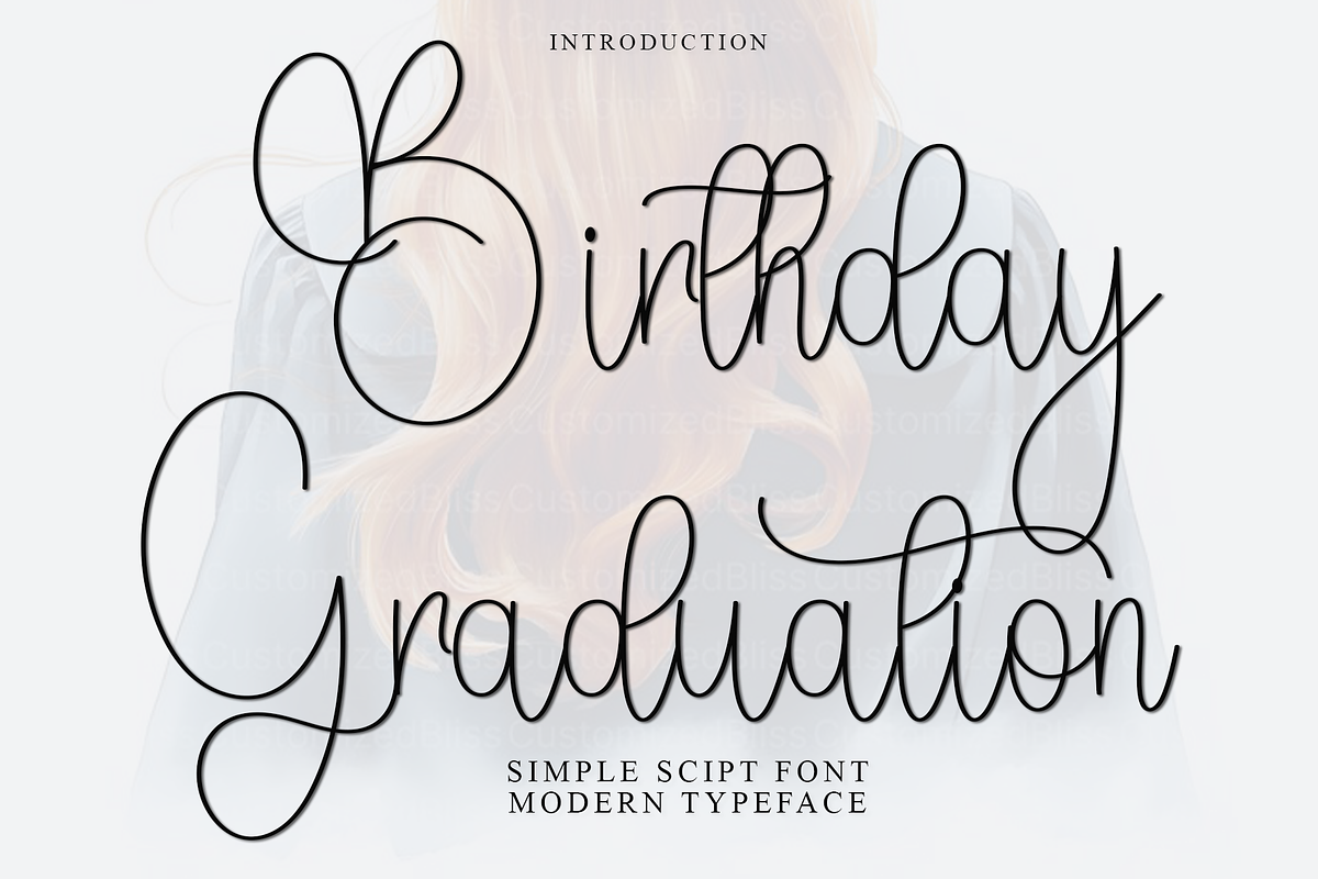 Birthday Graduation, a Handwritten Font by FreshTypeINK (Photo 1 of 8)