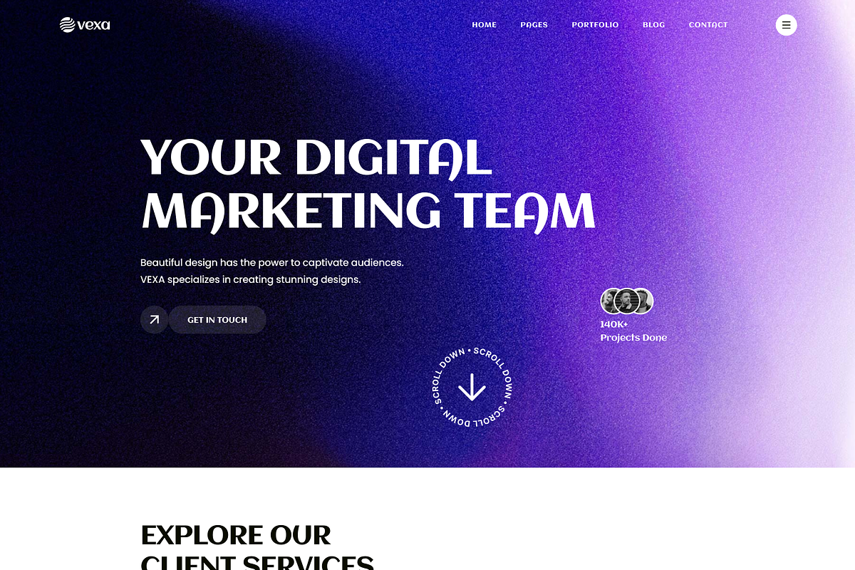 Vexa - Creative Portfolio NextJS, a React Template by AliThemes (Photo 5 of 9)