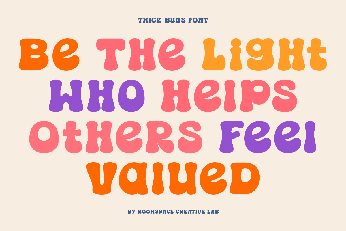 Thick Buns Decorative Display Font, a Sans Serif Font by roomspace creative lab (Photo 8 of 12)