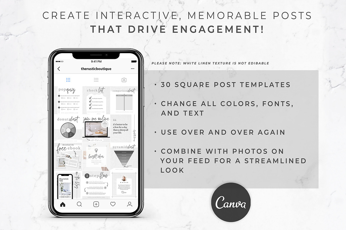 Instagram Engagement Booster | Canva, a Social Media Template by Thirty One Palms Studio (Photo 2 of 8)