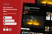 Wedwes - Pop Culture News Landing, a Landing Page Template by productype1 (Thumbnail 1 of 5)
