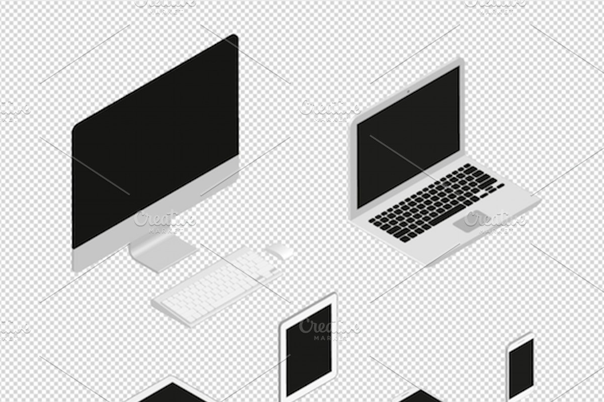 Vector isometric computers, an Object Graphic by Julia Tim (Photo 3 of 3)