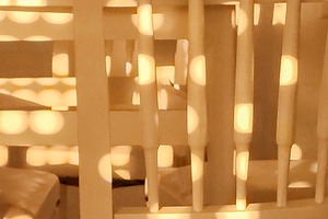 White chair iluminated by the sun of the sunrise, a Background Photo by DanFLCreativo