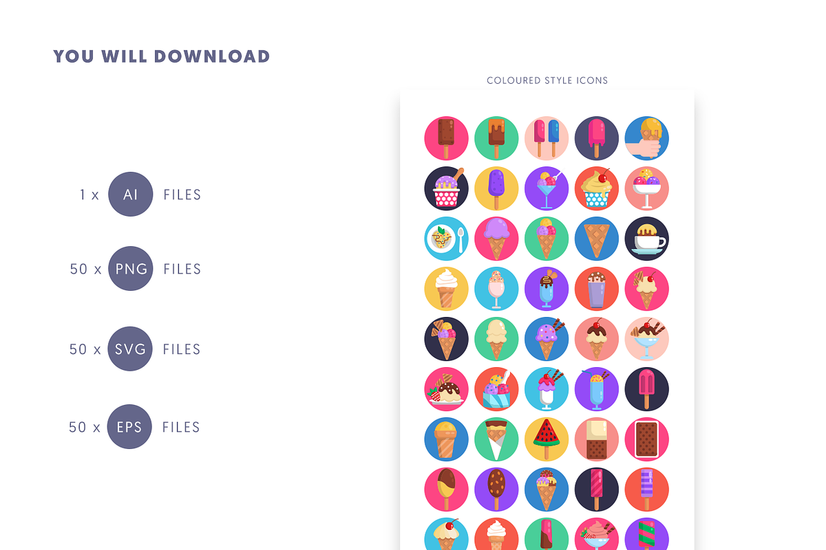 50 Ice-Cream Icons, an Icon by Dighital (Photo 10 of 10)