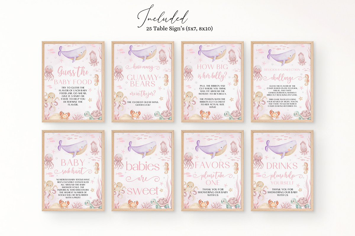 Coastal Baby Shower Game Bundle, a Card Template by Digital_Mind (Photo 3 of 6)
