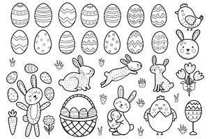 Easter Collection: Clipart, Patterns