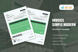Simple Modern Design - Invoice, a Print Template by AQR Studio