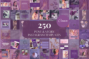 250 Purple Instagram Templates